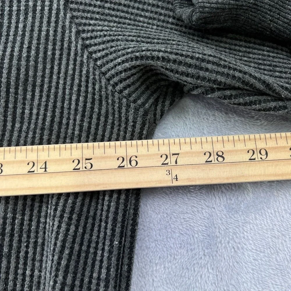 Vintage 90s Knightsbridge Men's 1X‎ Gray Ribbed Knit Pullover Polo Sweater Retro